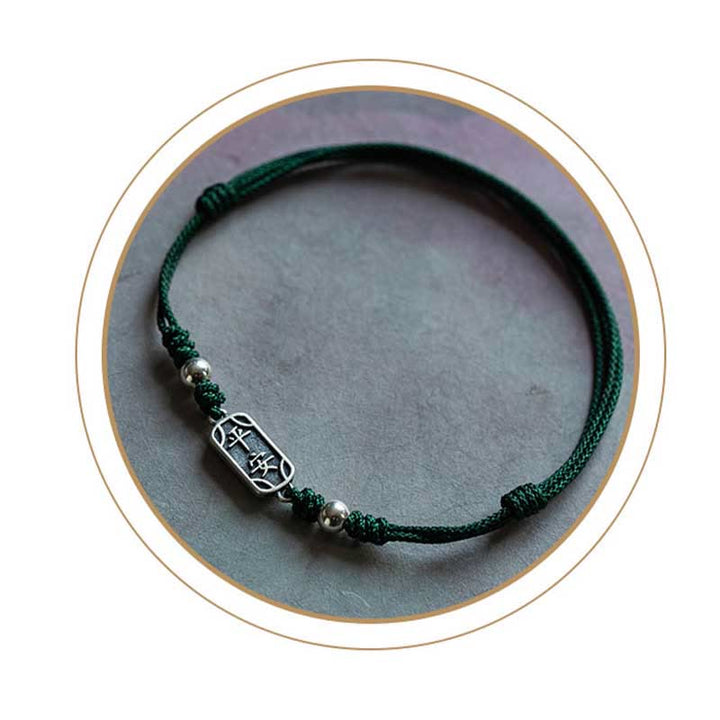 Bracciale intrecciato in argento sterling 925 fatto a mano con Buddha Stones, pace e gioia, protezione sicura e benefica - image 29