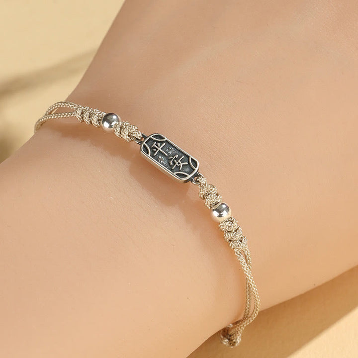 Bracciale intrecciato in argento sterling 925 fatto a mano con Buddha Stones, pace e gioia, protezione sicura e benefica - image 37