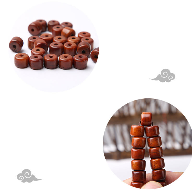 Braccialetto di forza Buddha Stones di osso tibetane, perline Dzi a tre occhi, corno di pecora, agata rossa
