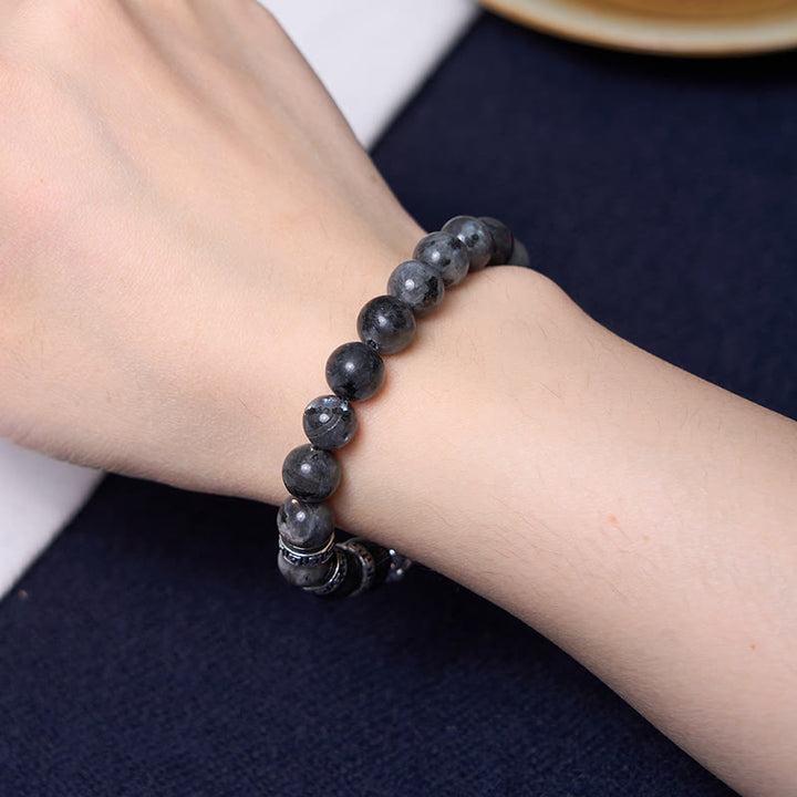 Braccialetto Buddha Stones Black Glitter Stone PiXiu Power