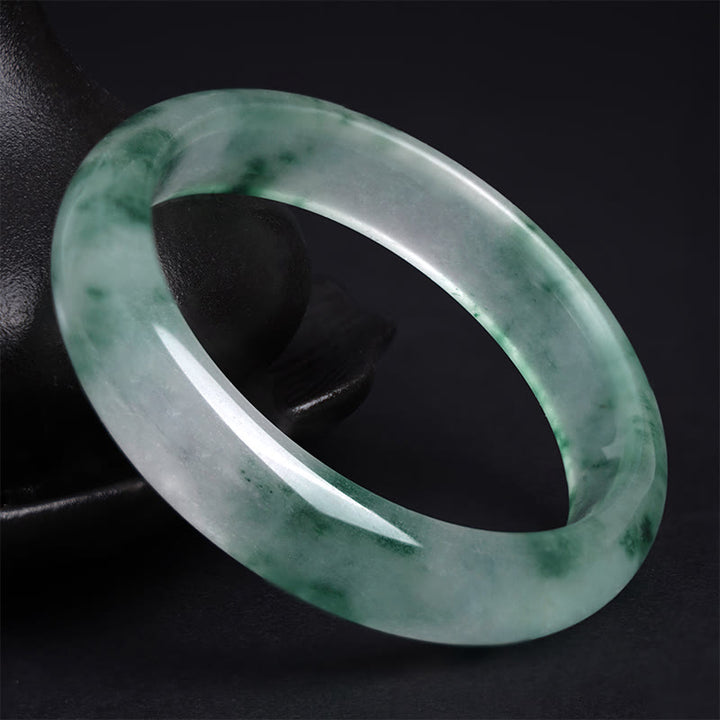 Braccialetto portafortuna con fiore galleggiante in giada naturale Buddha Stones - image 8
