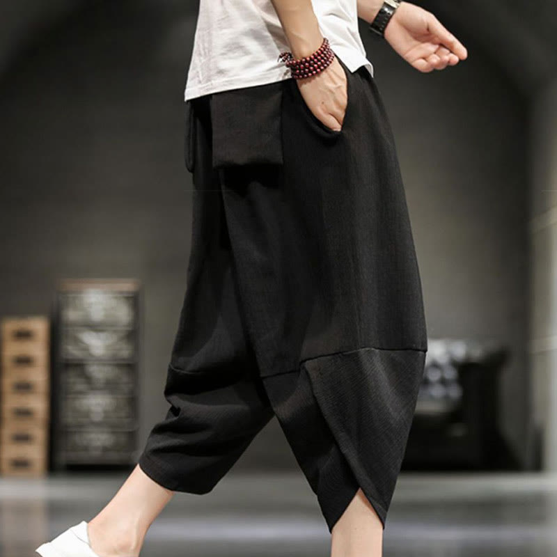 Pantaloni corti da uomo Buddha Stones Summer Solid con tasche - image 26