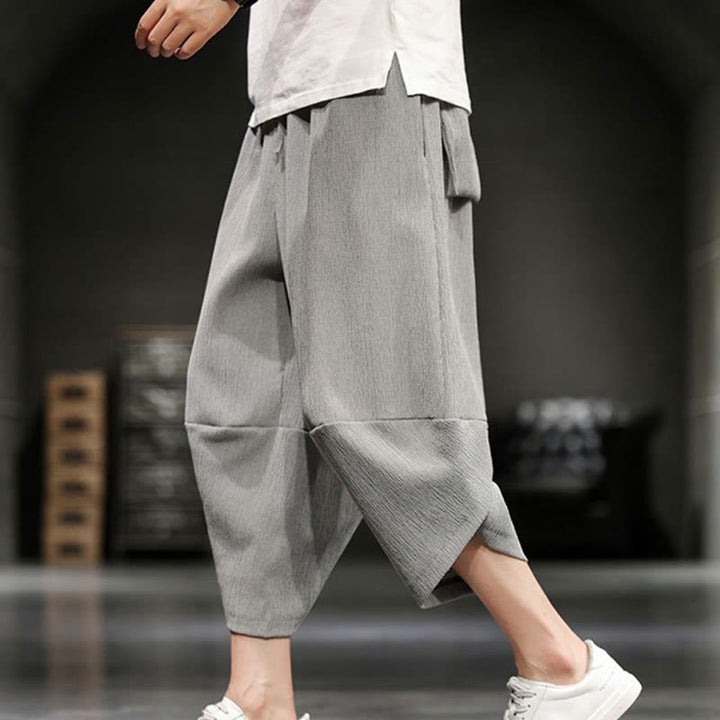 Pantaloni corti da uomo Buddha Stones Summer Solid con tasche - image 6
