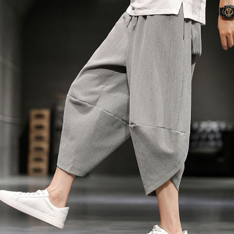 Pantaloni corti da uomo Buddha Stones Summer Solid con tasche - Grigio chiaro - US/UK/AU46, EU56 (5XL)  - image 0