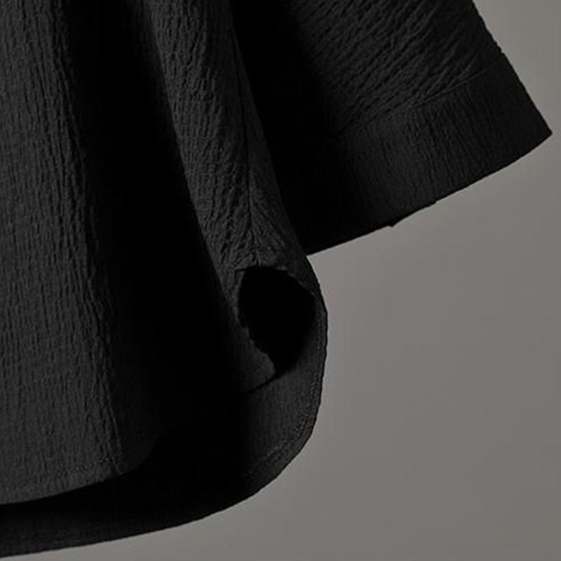 Set di pantaloni casual da uomo con scollo a V e maniche a tre quarti, tinta unita, motivo Buddha Stones - image 15