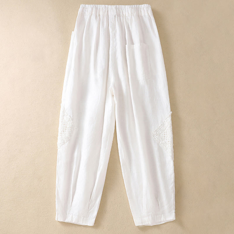 Pantaloni harem da donna estivi con coulisse e tasche Buddha Stones - image 3