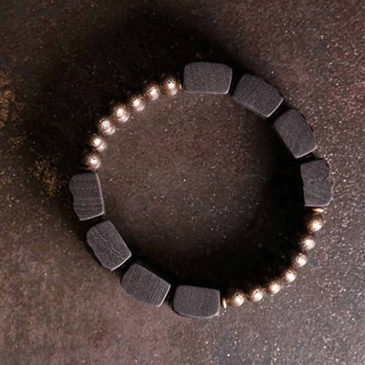 Braccialetto di equilibrio con perline di rame e legno di ebano, Buddha Stones, vintage, pace - image 8