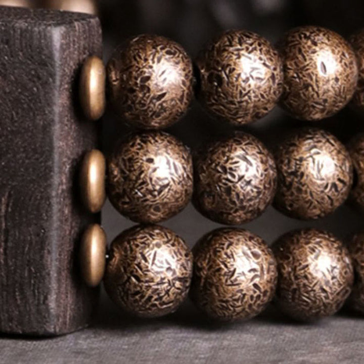 Braccialetto di equilibrio con perline di rame e legno di ebano, Buddha Stones, vintage, pace - image 9