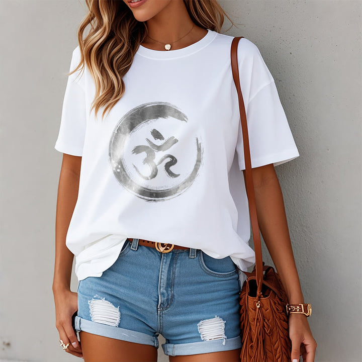 T-shirt con maglietta in sanscrito Buddha Stones OM Mantra - image 6