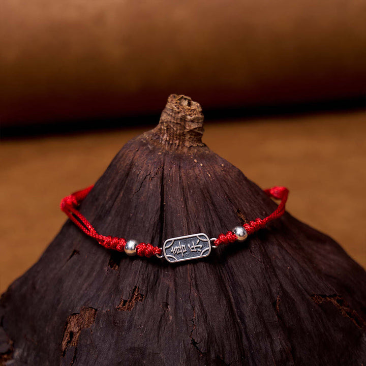 Bracciale intrecciato in argento sterling 925 fatto a mano con Buddha Stones, pace e gioia, protezione sicura e benefica - image 12