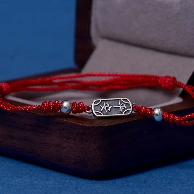 Bracciale intrecciato in argento sterling 925 fatto a mano con Buddha Stones, pace e gioia, protezione sicura e benefica - image 14