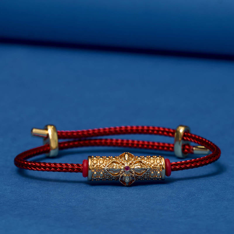 Braccialetto di corda rossa Buddha Stones