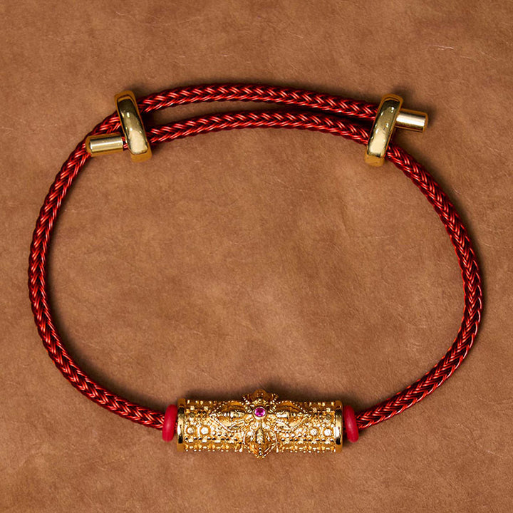 Braccialetto di corda rossa Buddha Stones