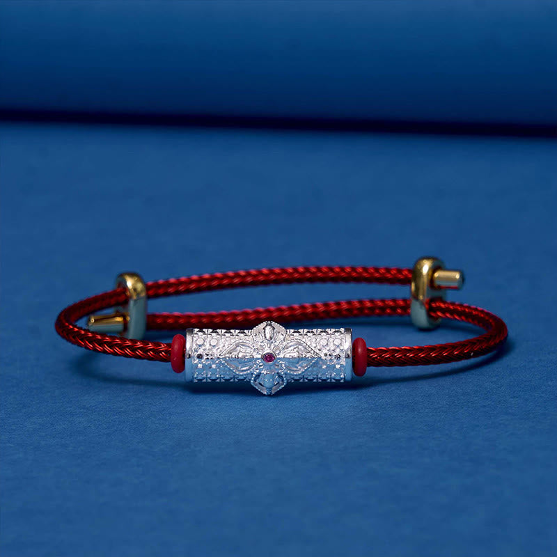 Braccialetto di corda rossa Buddha Stones
