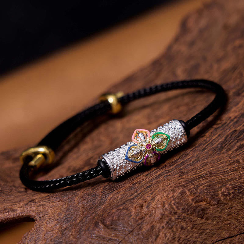 Braccialetto di corda rossa Buddha Stones