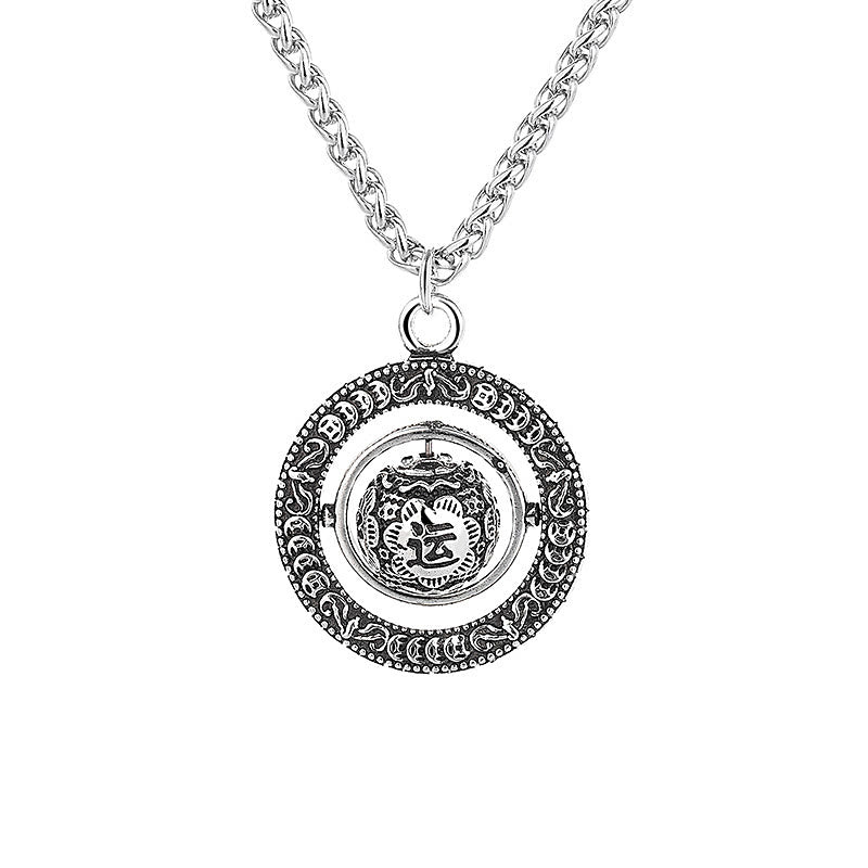 Buddha Stones La fortuna di una persona migliora il design Modello Collana pendente girevole in rame