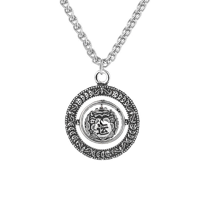 Buddha Stones La fortuna di una persona migliora il design Modello Collana pendente girevole in rame