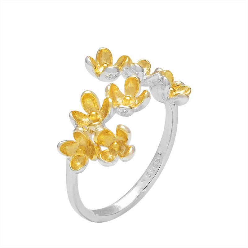 Anello Buddha Stones 925 Sterling Silver Osmanthus Fragrans - image 4