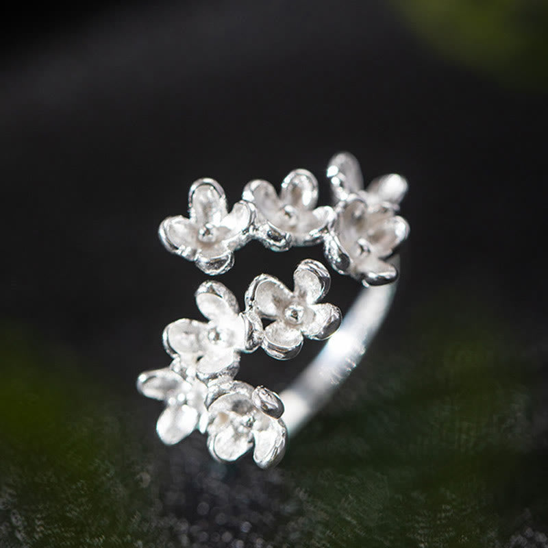 Anello Buddha Stones 925 Sterling Silver Osmanthus Fragrans - image 6