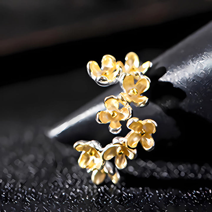 Anello Buddha Stones 925 Sterling Silver Osmanthus Fragrans - image 9