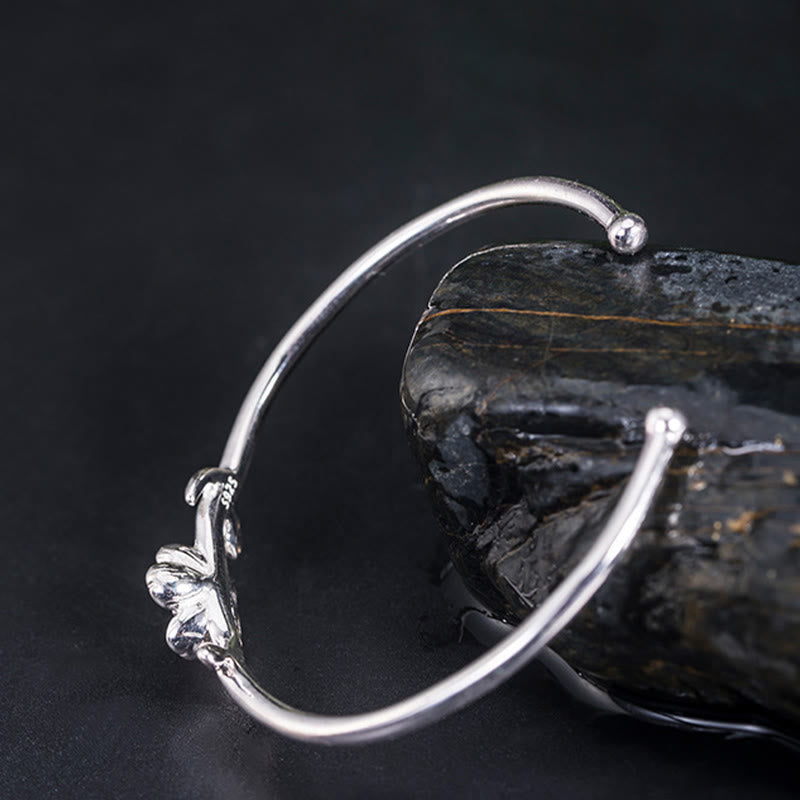 Braccialetto portafortuna in argento sterling 925 con fiori di ciliegio Buddha Stones - image 8