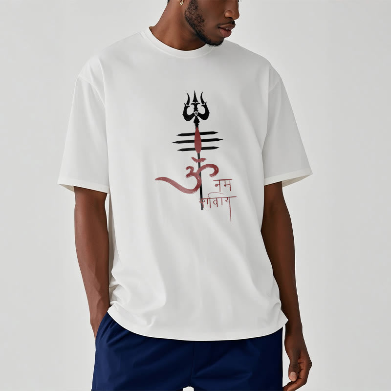 T-shirt in cotone con tridente Buddha Stones OM NAMAH SHIVAYA - image 14