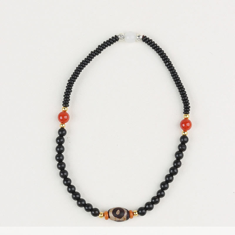 Braccialetto doppio giro Buddha Stones Ebano Sandalo Sandalo verde Perline Dzi Equilibrio Calma