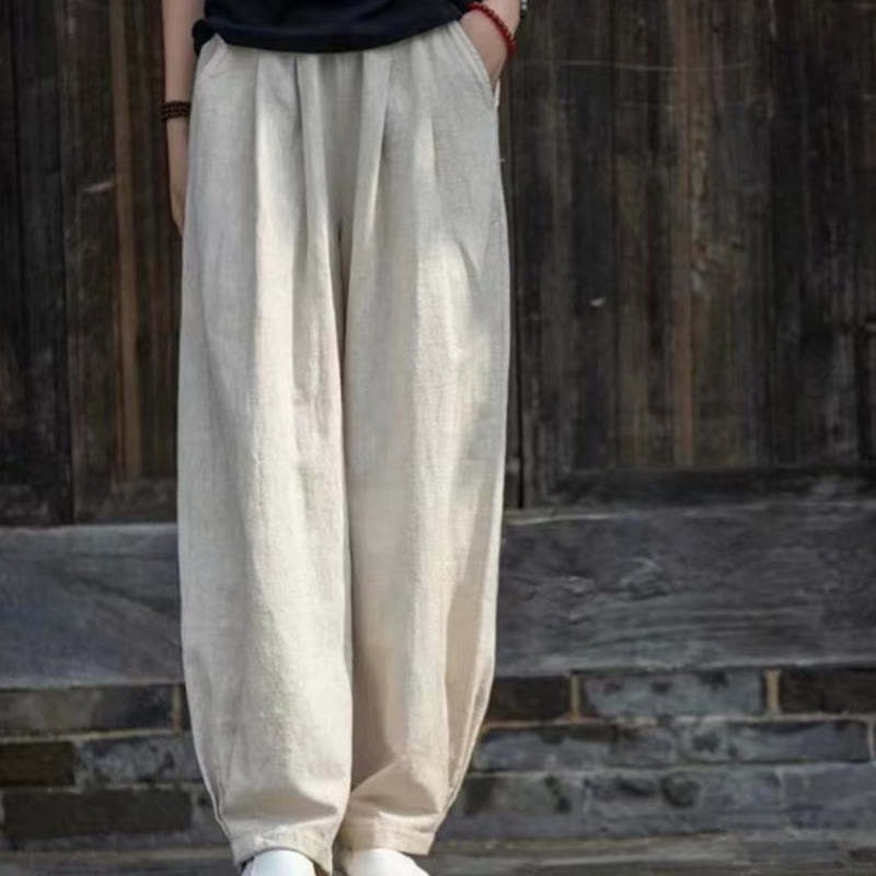 Pantaloni da yoga casual da donna in cotone Buddha Stones con tasche - Biancheria - US14, UK/AU18, EU46 (4XL) - image 0
