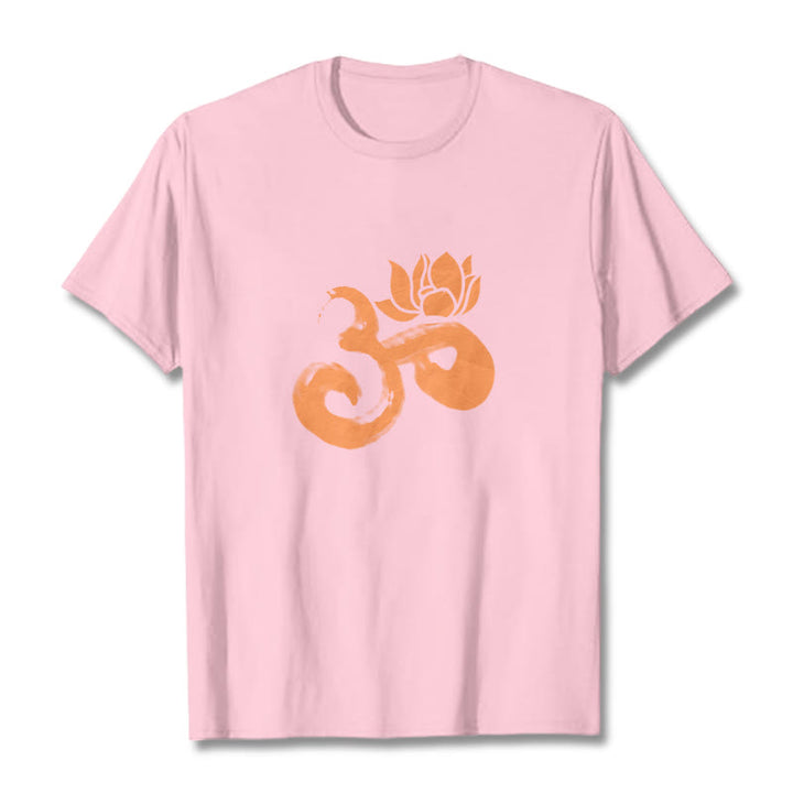 Maglietta in cotone con motivo Buddha Stones OM Lotus Flower - Rosa chiaro - 2XL - image 22