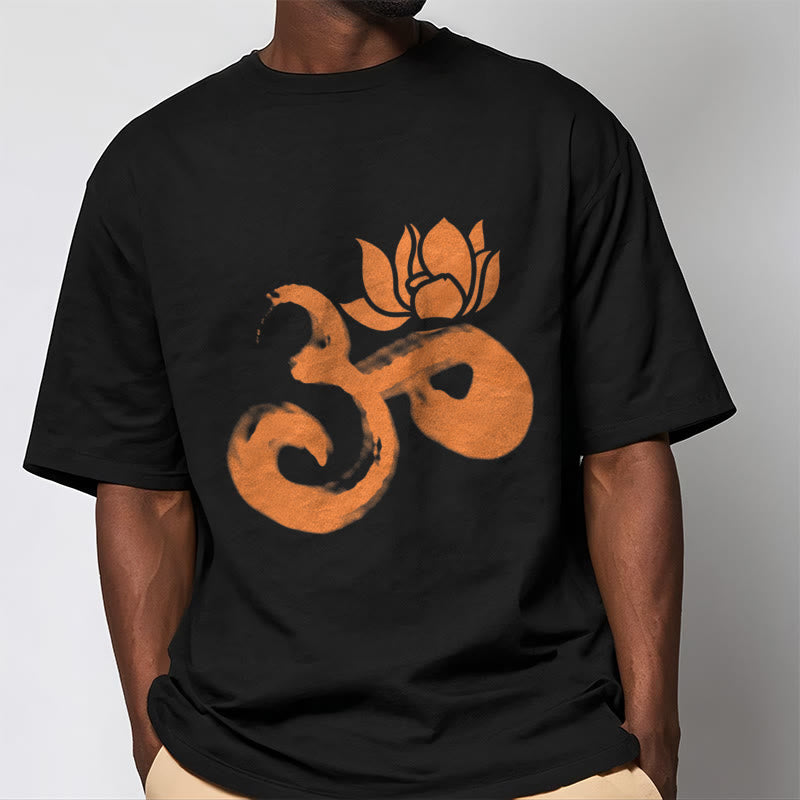 Maglietta in cotone con motivo Buddha Stones OM Lotus Flower - image 14
