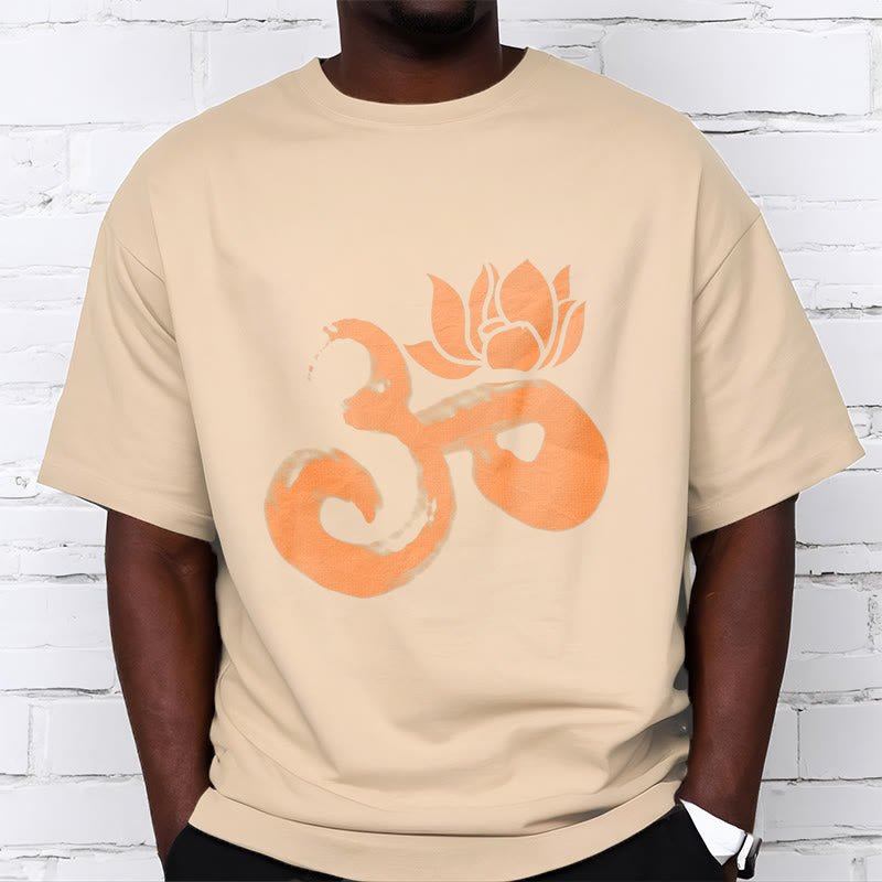 Maglietta in cotone con motivo Buddha Stones OM Lotus Flower - image 2