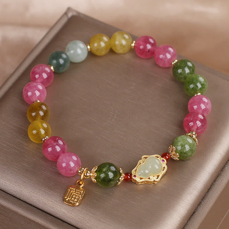 Braccialetto Buddha Stones Tormalina Fu Character Love