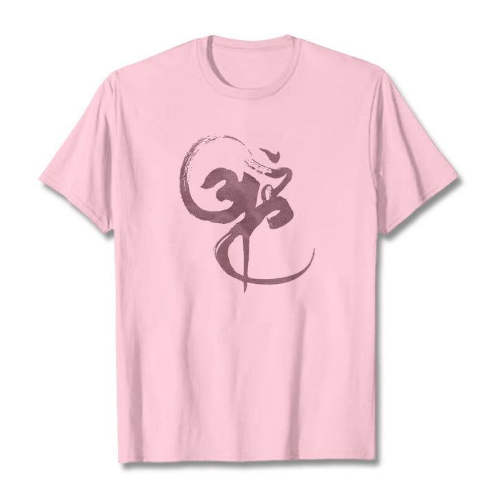 Maglietta in cotone con motivo Buddha Stones Om - Rosa chiaro - 2XL - image 28