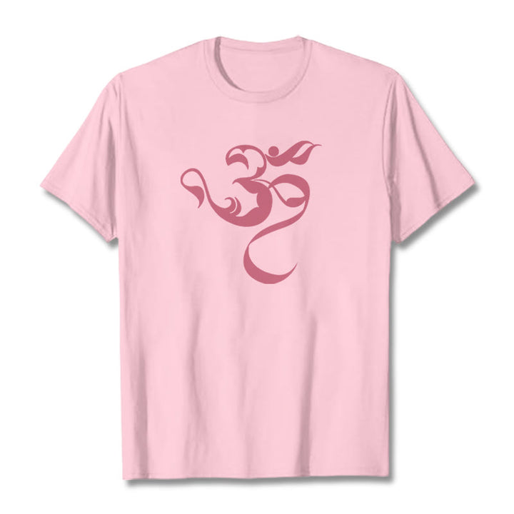 Maglietta in cotone con motivo Buddha Stones Om Figure - Rosa chiaro - 2XL - image 28