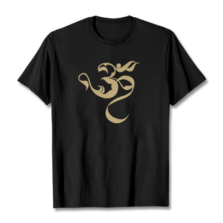 Maglietta in cotone con motivo Buddha Stones Om Figure - Nero - 2XL - image 0