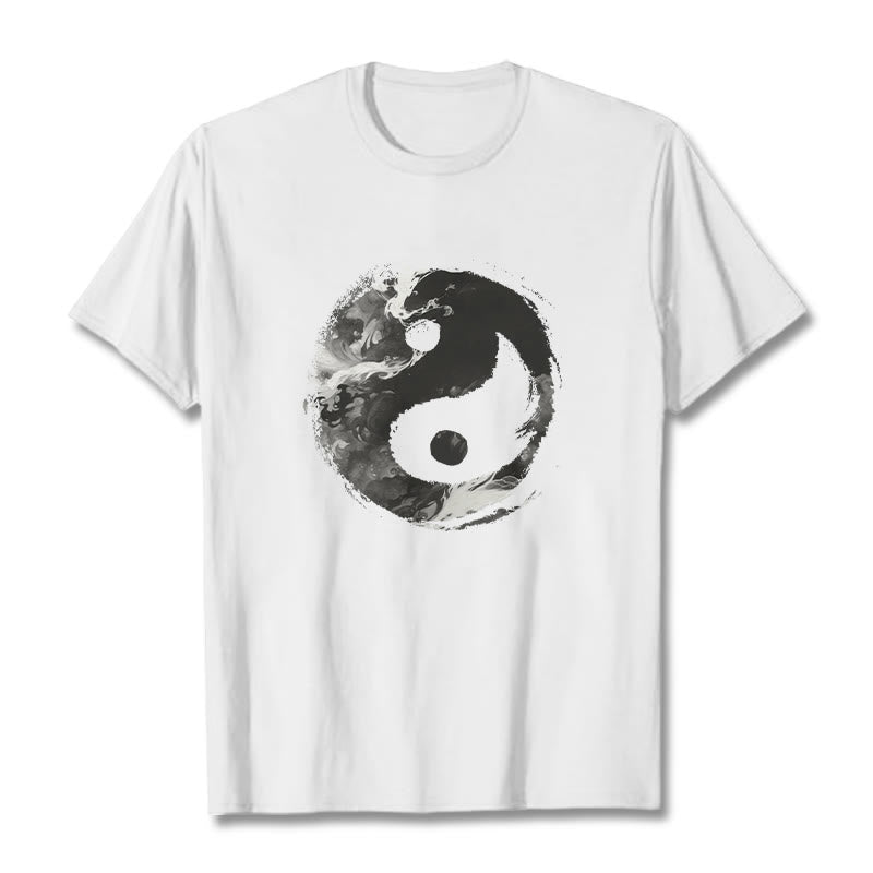 Maglietta in cotone Buddha Stones Yin Yang - Bianco - 2XL - image 0