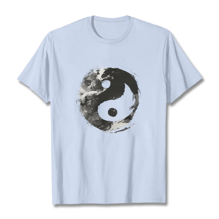 Maglietta in cotone Buddha Stones Yin Yang - Ciano chiaro - 2XL - image 20