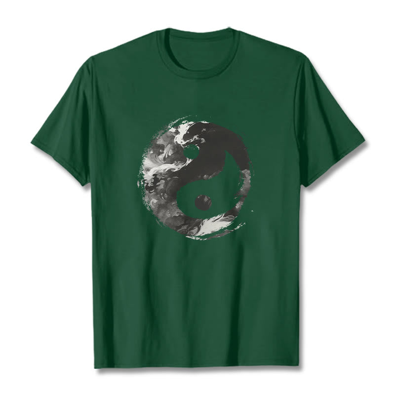 Maglietta in cotone Buddha Stones Yin Yang - Verde studentesco - 2XL - image 14