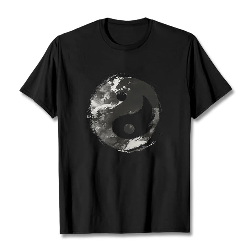 Maglietta in cotone Buddha Stones Yin Yang - Nero - 2XL - image 6