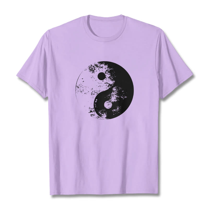 Maglietta in cotone con motivo Buddha Stones Yin Yang Tai Chi - Prugna - 2XL - image 30