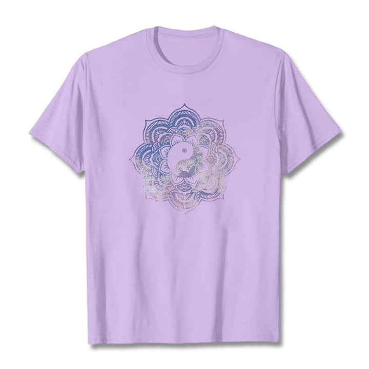 Maglietta in cotone con Buddha Stones Mandala Yin Yang - image 5