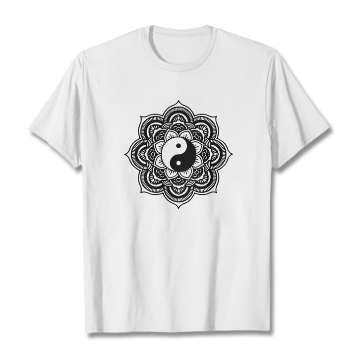 Maglietta in cotone con Buddha Stones Mandala Yin Yang - image 25