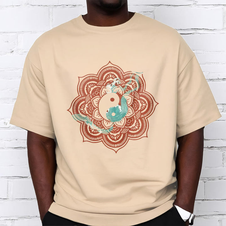 Maglietta in cotone con Buddha Stones Mandala Yin Yang - image 38