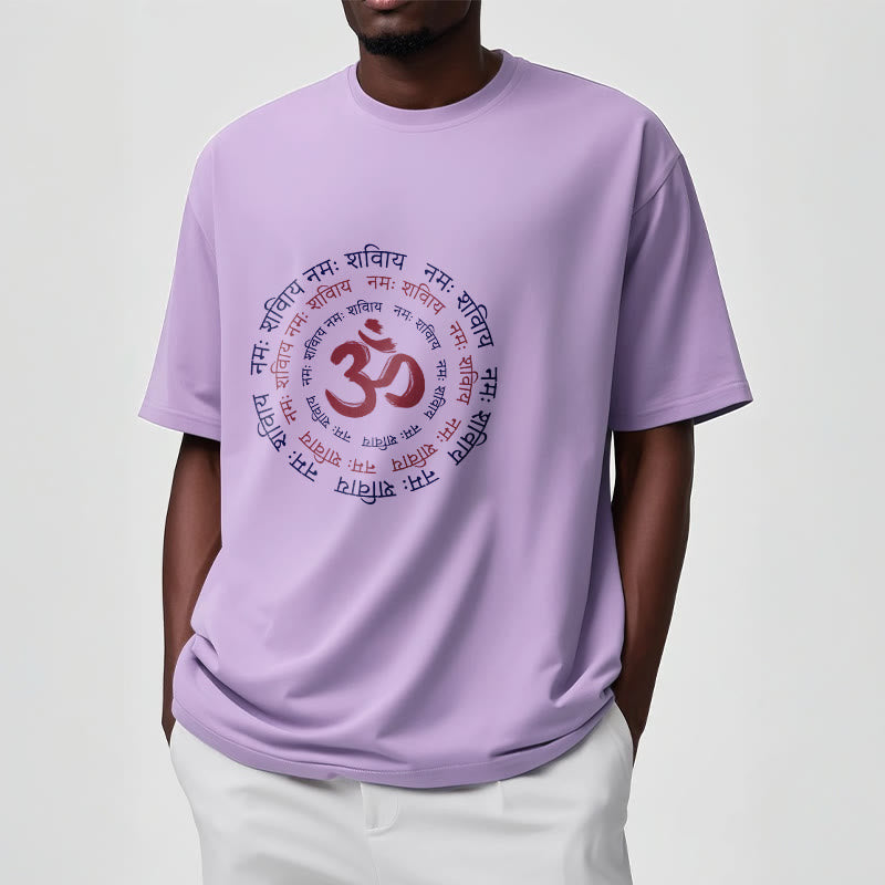 Maglietta in cotone con carattere mantra OM Buddha Stones Sanscrito - image 14