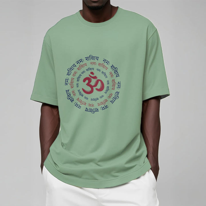 Maglietta in cotone con carattere mantra OM Buddha Stones Sanscrito - image 32