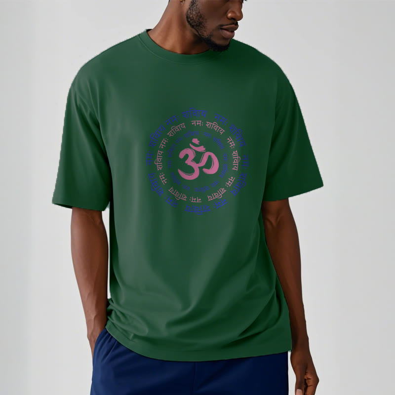 Maglietta in cotone con carattere mantra OM Buddha Stones Sanscrito - image 38