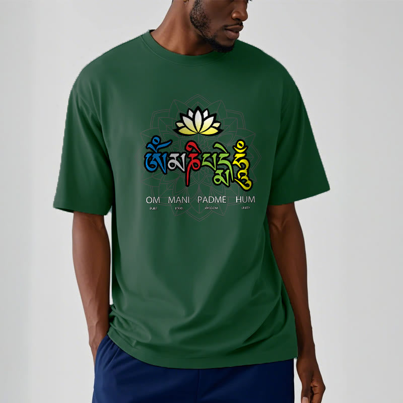 T-shirt con maglietta Buddha Stones Om Mani Padme Hum Lotus - image 11