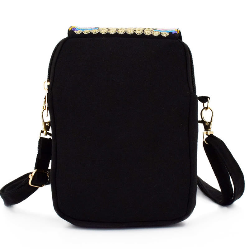 Buddha Stones Inula Flower Peony Ricamo Tela Shopping Borsa Borsa A Tracolla
