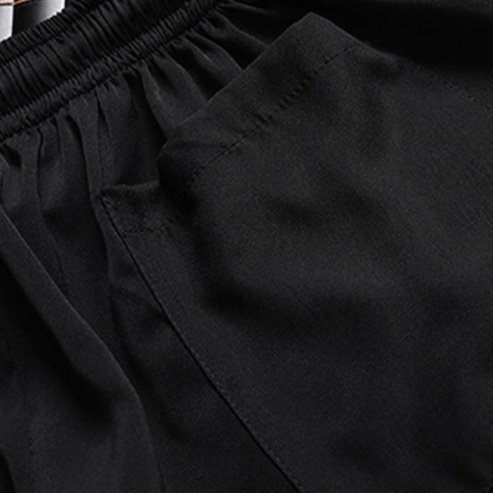 Buddha Stones Bambù Fiore di pesco Tang Suit Hanfu Tradizionale Uniforme Manica Corta Top Pantaloni Abbigliamento Uomo Set - image 18