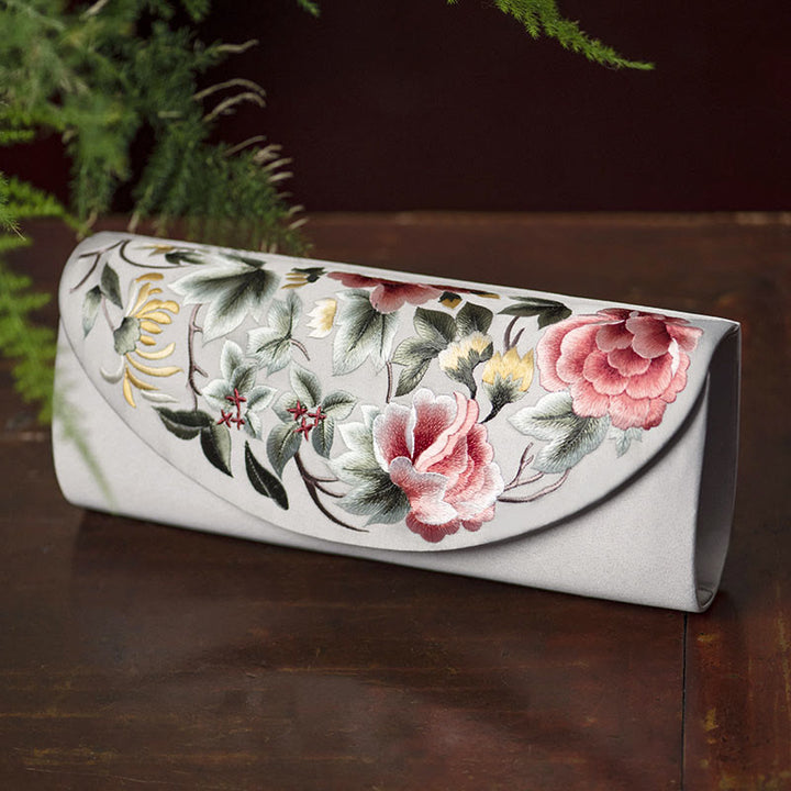 Borsa a tracolla per lo shopping da sposa con ricamo Buddha Stones Su